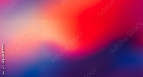 Vibrant gradient mesh background with a soft blend of warm and cool colors. Orange, red, purple, and blue merge creating a smooth, flowing, and visually dynamic effect.