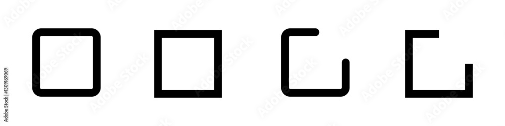 Explore four simple geometric shapes in black and white line designs, showcasing minimalism. Explore four simple geometric shapes in black and white line designs, showcasing minimalism.