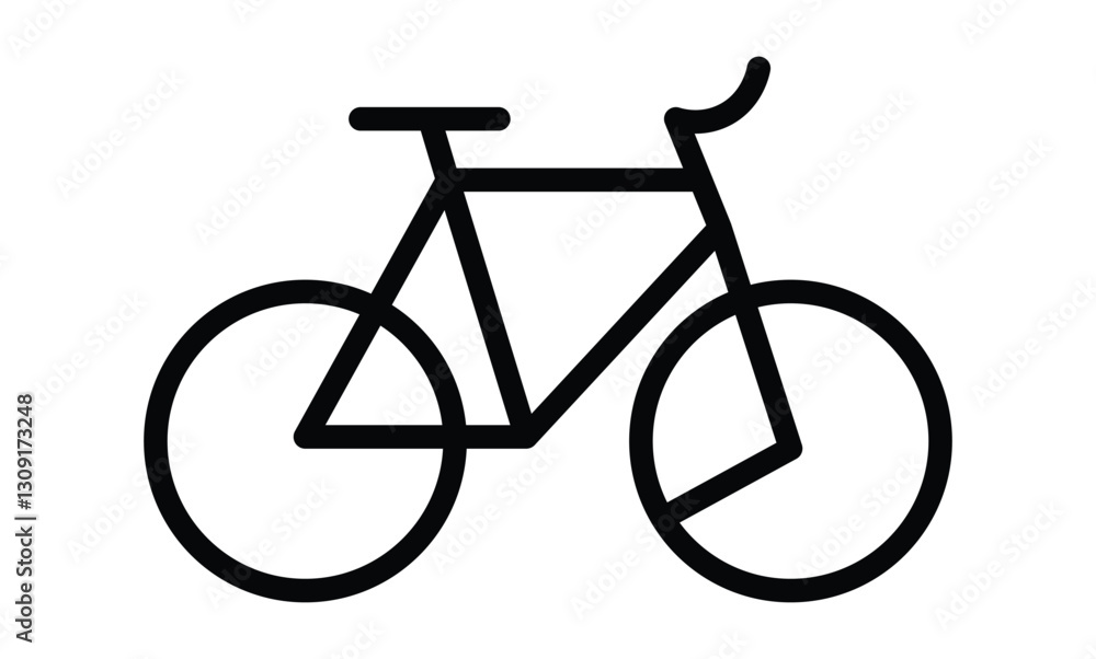 bicycle icon as symbol for web page design city transport or sport travel. Simple icon. on a white background bicycle icon as symbol for web page design city transport or sport travel. Simple icon. on a white background