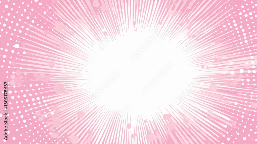 Vibrant pink, white radial speed lines converging toward glowing oval center, generating dynamic, high energy abstract graphic design background Vibrant pink, white radial speed lines converging toward glowing oval center, generating dynamic, high energy abstract graphic design background