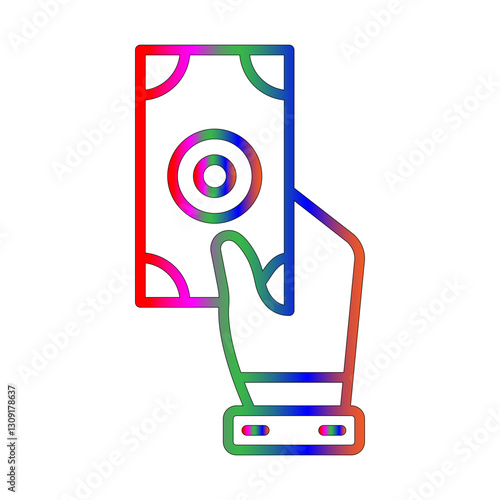 Payment line gradient icon