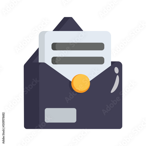 Grab this 3d style icon of business envelope