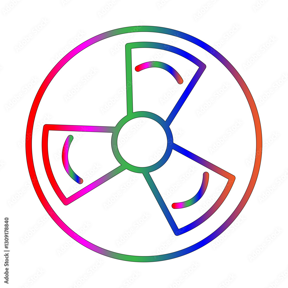 Fototapeta premium Hazard line gradient icon