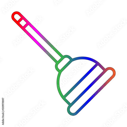 Plunger line gradient icon
