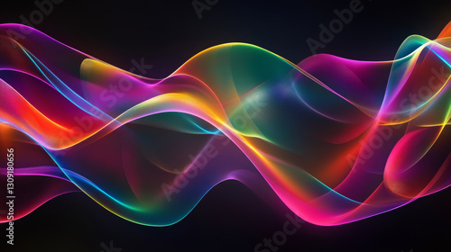 Wallpaper Mural Vibrant neon waves flowing in an abstract digital artwork with bright colors and a futuristic design, perfect for modern backgrounds and creative visuals.

 Torontodigital.ca