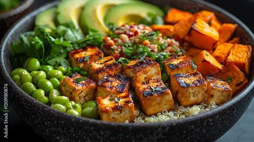 Imagem profissional e realista de uma refeição saudável e nutritiva, perfeita para quem segue uma alimentação equilibrada e consciente.