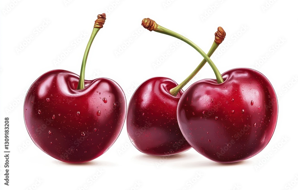 Fresh Red Cherries Display Fresh Red Cherries Display