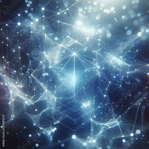  Holographic Web3 Network: Abstract 3D Illustration