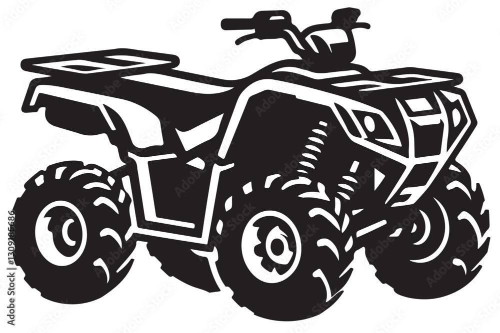 Obraz premium Explore Rough Terrain With This Durable ATV Silhouette Illustration