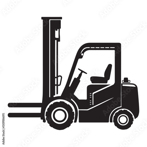 Forklift Vector Image for Logistics and Material Handling Solutions