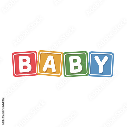 Vibrant Baby Blocks Vector Design for Nursery Decor and Children's Products