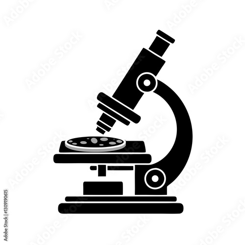 Vector Illustration Microscope Science Laboratory Research Equipment
