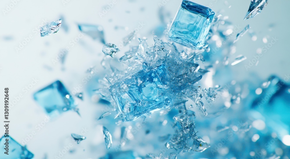 Shattered Ice Cubes Explosion Shattered Ice Cubes Explosion