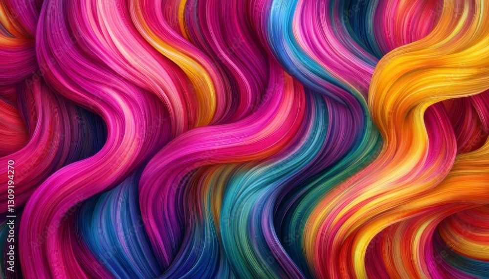 Fototapeta premium Vibrant Colorful Abstract Waves