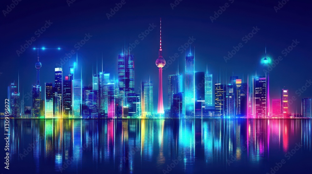 Neon Skyline: Shanghai's Vibrant Nightscape Neon Skyline: Shanghai's Vibrant Nightscape