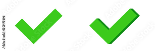 Two vibrant green check marks displayed side by side, symbolizing approval and correctness.