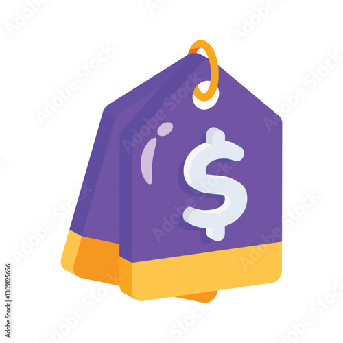 Price tags handy icon designed in 3d style