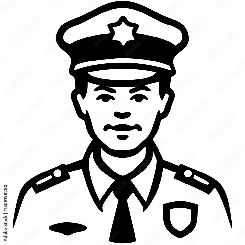 Police Officer Vector Illustration for Educational and Graphic Design Use Police Officer Vector Illustration for Educational and Graphic Design Use