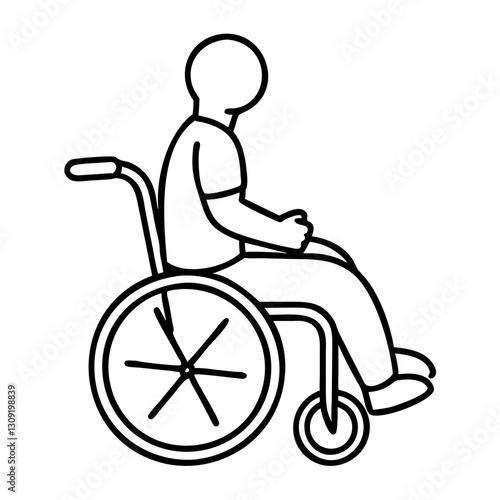 Wheelchair User Vector Symbolizing Accessibility and Inclusion