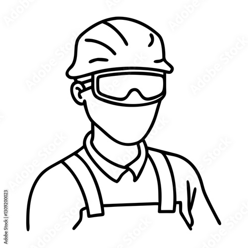 Construction Worker Safety Gear Vector Illustration for Safety Training Materials
