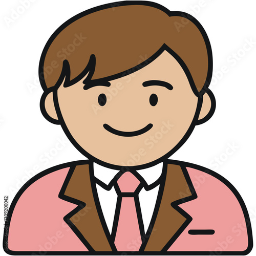Wallpaper Mural Smiling Businessman Cartoon Vector Illustration for Professional Use Torontodigital.ca