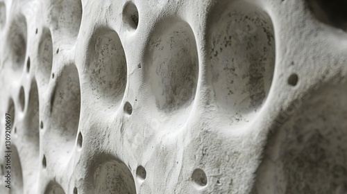 Abstract Textured Surface Organic Cellular Structure in Light Grey