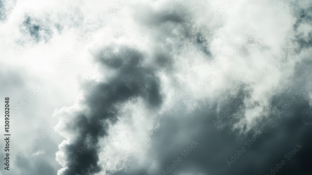 Dense black smoke rises into the sky, symbolizing environmental pollution, industrial emissions, and the impact of human activities on air quality. Dense black smoke rises into the sky, symbolizing environmental pollution, industrial emissions, and the impact of human activities on air quality.