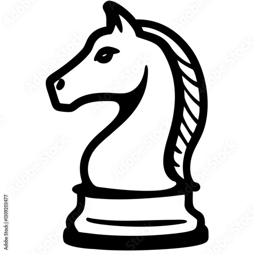 Chess Knight Horse Vector Illustration for Creative Designs