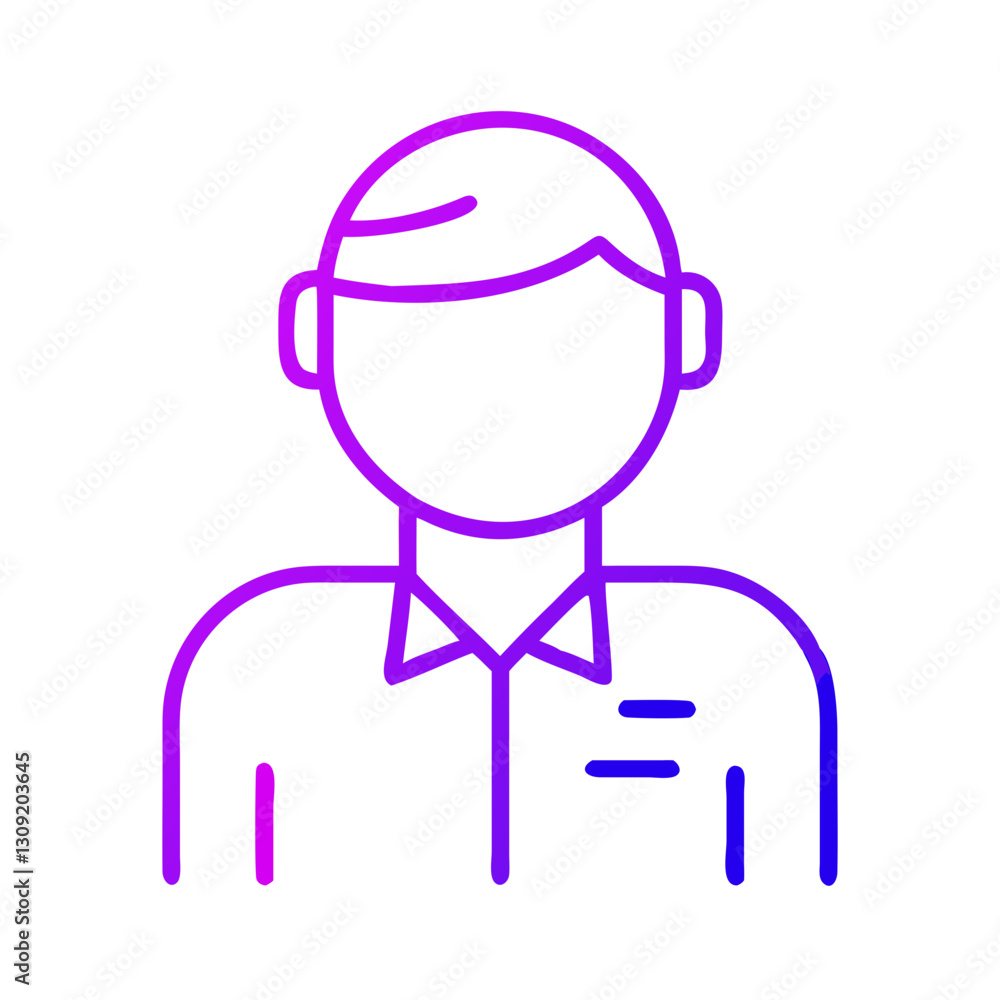 Abstract Businessperson Outline Simple Minimalist Vector Illustration Abstract Businessperson Outline Simple Minimalist Vector Illustration
