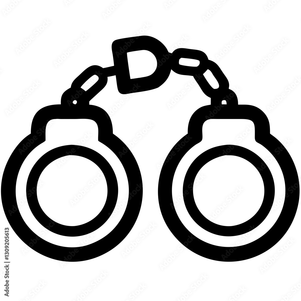 Handcuffs Vector for Security and Law Enforcement Design Projects