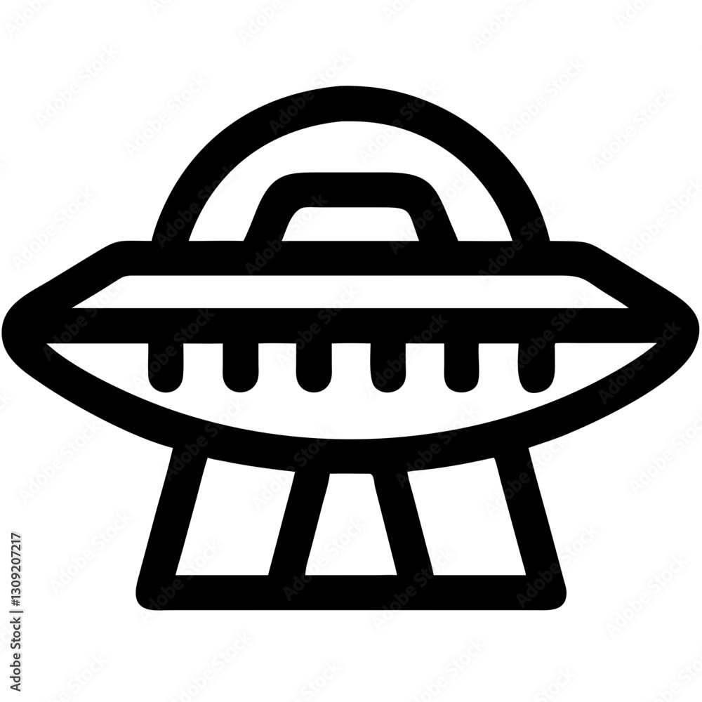 UFO Alien Spaceship Vector for Sci-Fi Illustrations and Designs UFO Alien Spaceship Vector for Sci-Fi Illustrations and Designs