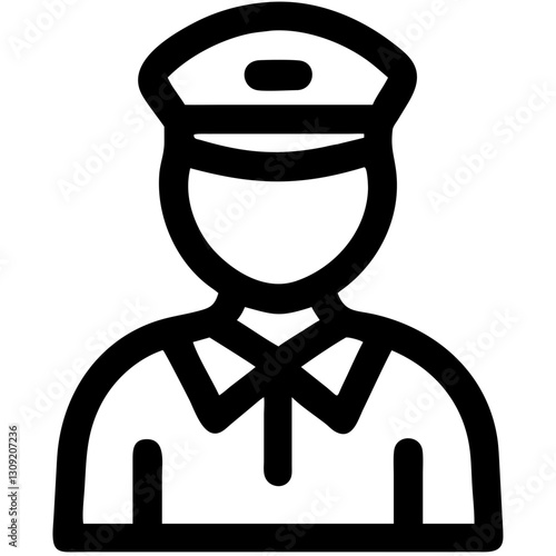 Police Officer Avatar Vector for Apps and Websites