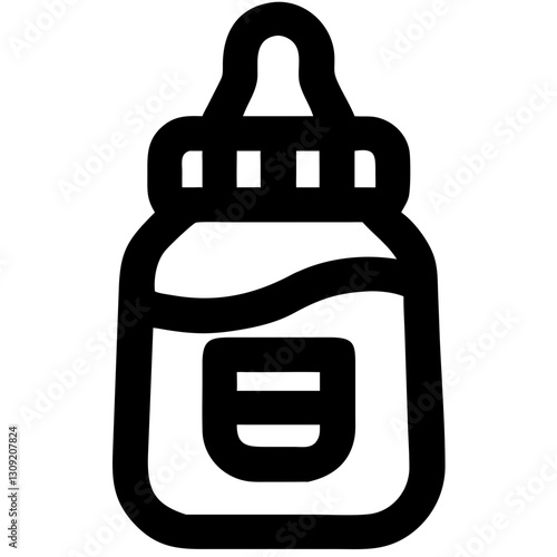 Black and White Glue Bottle Vector for Creative Craft Uses