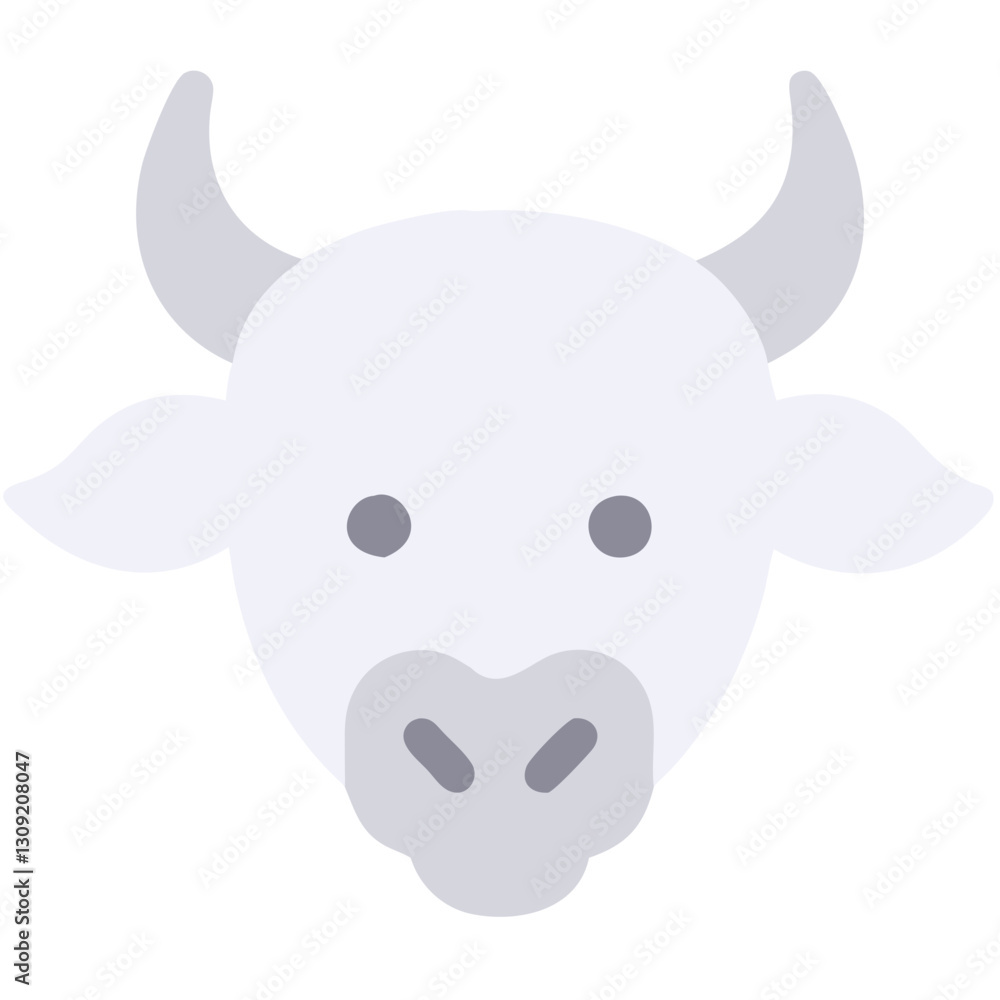 Minimalist Bull Head Silhouette Vector for Design and Branding Minimalist Bull Head Silhouette Vector for Design and Branding