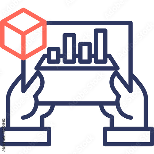 Increase Productivity line color icon