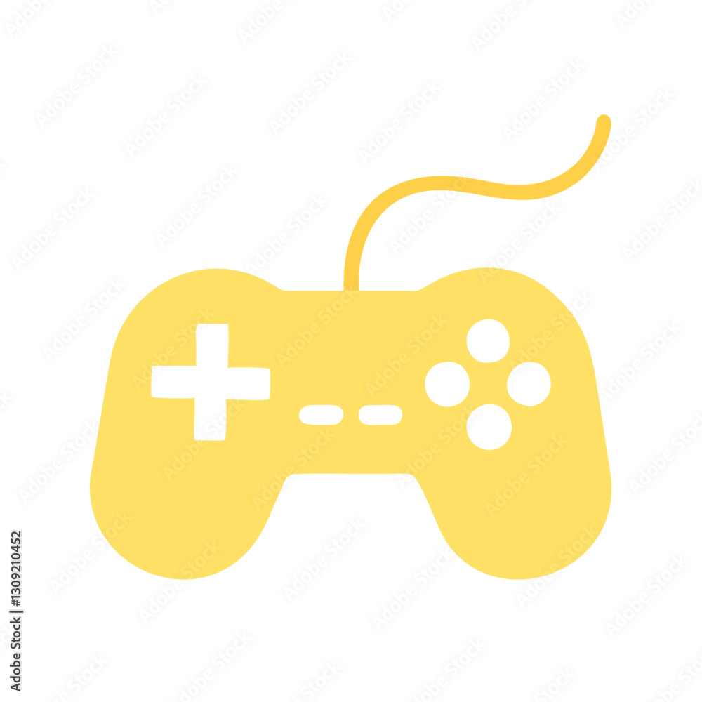Yellow Video Game Controller Vector for Gaming Designs and Illustrations Yellow Video Game Controller Vector for Gaming Designs and Illustrations
