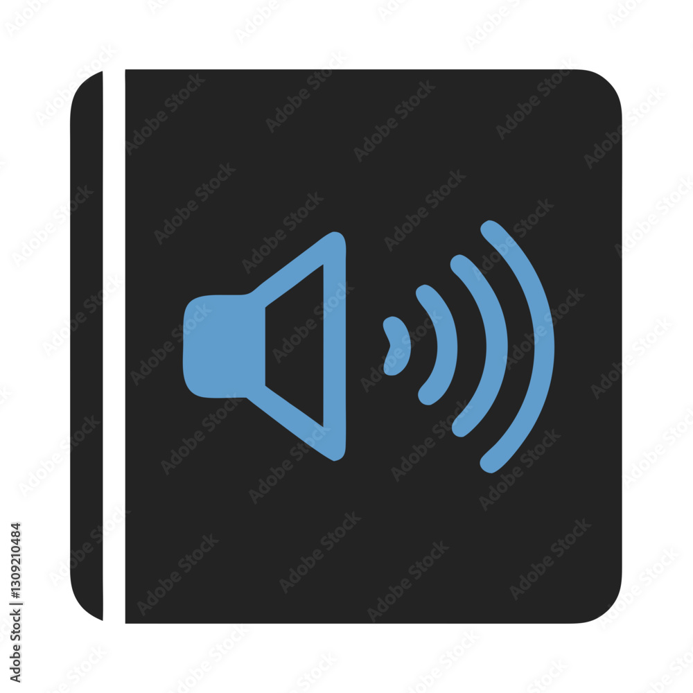 Blue Speaker Sound Vector for Multimedia Apps and Audio Interfaces Blue Speaker Sound Vector for Multimedia Apps and Audio Interfaces