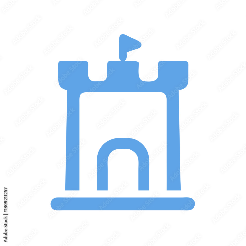 Blue Castle Silhouette Vector for Websites and Design Projects Blue Castle Silhouette Vector for Websites and Design Projects