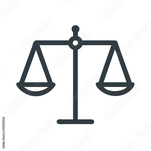 Legal Justice Scales Vector Symbol Law Balance Illustration Design