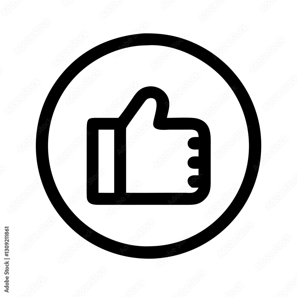 Thumbs Up Approval Hand Gesture Symbol Vector in Black Circle Thumbs Up Approval Hand Gesture Symbol Vector in Black Circle