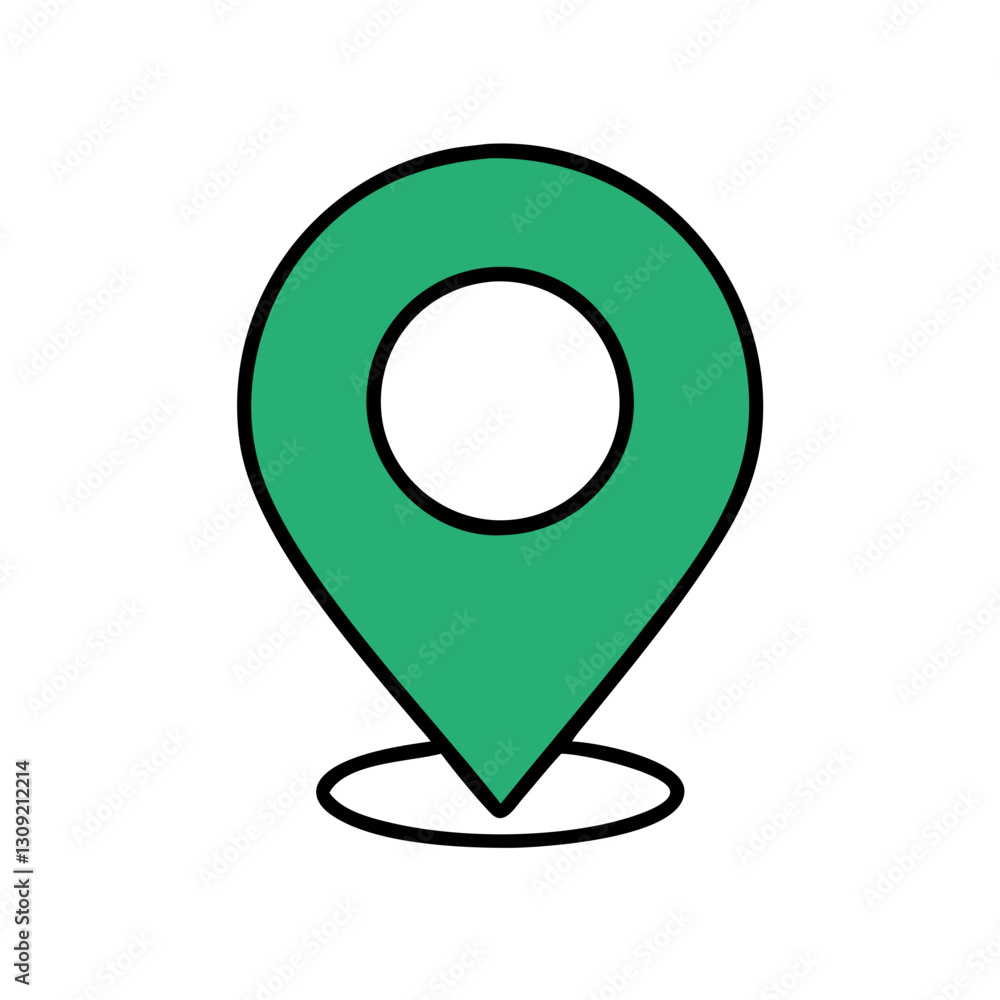 Green Location Map Pin Vector for GPS Navigation and Travel Apps Green Location Map Pin Vector for GPS Navigation and Travel Apps