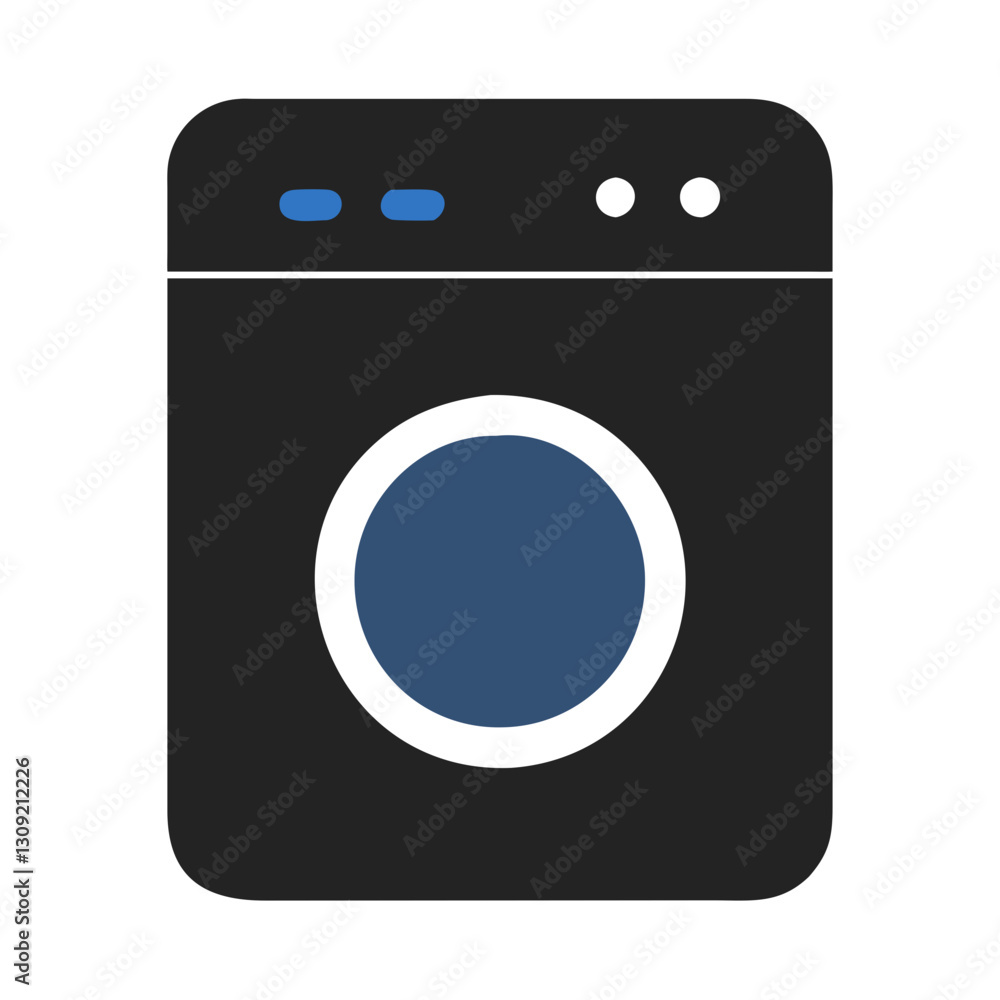 Minimalist Washing Machine Vector for Laundry and Appliance Design Minimalist Washing Machine Vector for Laundry and Appliance Design