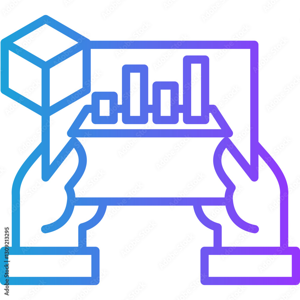 Obraz premium Increase Productivity line gradient icon