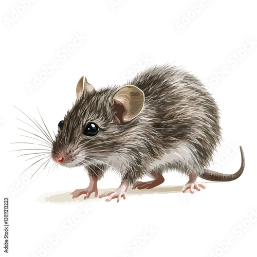 Curious Rat Exploring Surroundings in Close-up View
