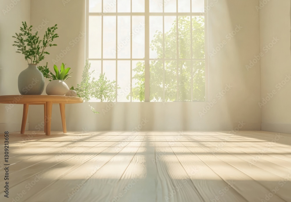 Obraz premium Sunlit Room with Plants