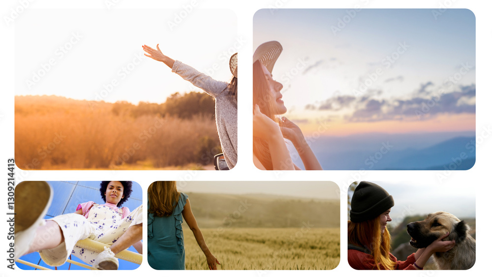 Split Screens 5 Frame Transition 02 Stock Template | Adobe Stock