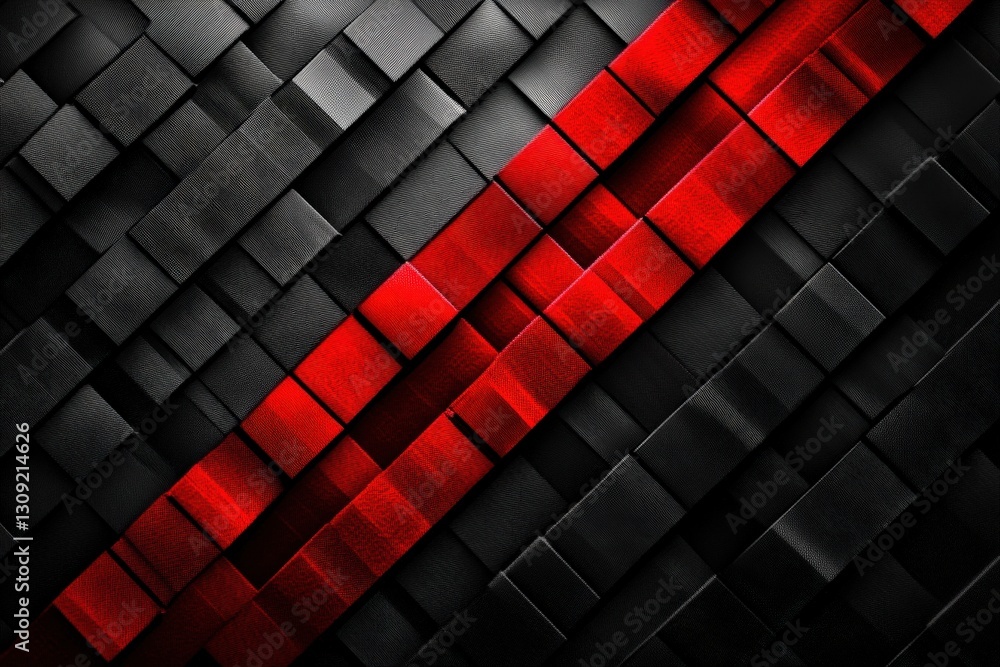 Abstract woven pattern featuring black and red color scheme Abstract woven pattern featuring black and red color scheme