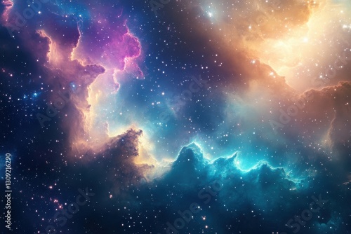 Celestial serenity ethereal space background for tranquil and inspiring visuals photo