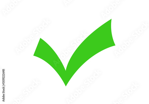 "a bold green checkmark represents approval, success, or a completed task.".