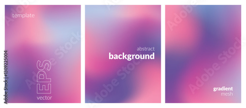 Abstract liquid background layout. Mild color blend. Blurred fluid effect. Gradient mesh. Mockup modern design template for posters, ad banners, brochures, flyers, covers, websites. EPS vector image